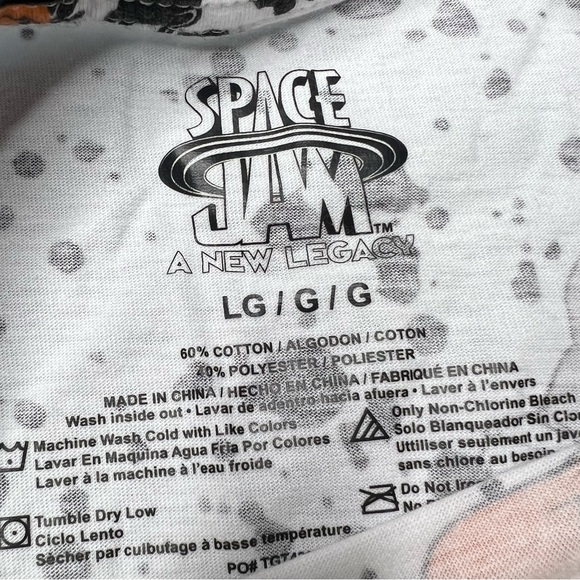Space Jam Youth Allover Print Graphic T-Shirt - Picture 4 of 4